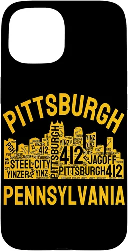 Vista 6 de Carcasa para iPhone 16 Pittsburgh Pennsylvania Steel City Skyline 412 Yinz Home