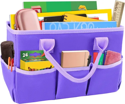 Vista 9 de ZKOO Organizador de Almacenamiento de Suministros de Arte Caddy, Bolsas de Transporte para Manualidades con Bolsillos para Organización de Álbumes