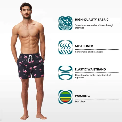 Vista 4 de SILKWORLD Bañador para hombre de secado rápido con bolsillos