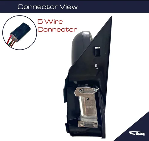 Vista 6 de Spieg Espejo lateral del pasajero para Dodge Mercedes Freightliner Sprinter 2000-2006 ajuste de potencia calentado manual plegable texturizado negro