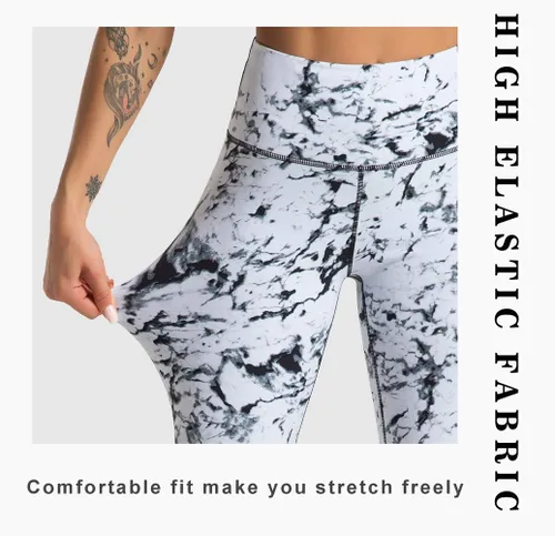Vista 3 de Dragon Fit - Pantalones de yoga de compresión con bolsillos interiores, pantalones deportivos de cintura alta con control de abdomen, leggings