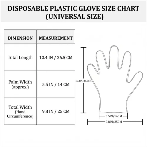 Vista 2 de HLIN 500/1500/6000 Count Disposable Clear Plastic Food Service Gloves - Powder-Free & Latex-Free for Cleaning & Cooking