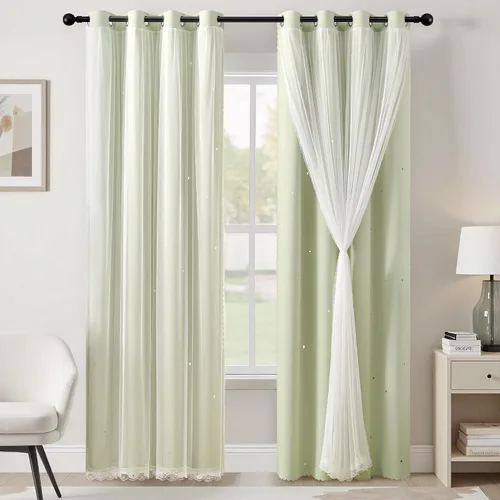 Vista 85 de XiDi - Cortinas para decoración de dormitorio Beige34/54/1