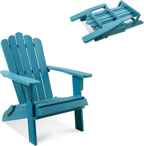 Vista 16 de Silla Adirondack plegable HDPE 1 paquete, marrón Marrón oscuro
