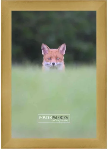 Vista 13 de Poster Palooza Marco de fotos cuadrado de madera dorado contemporáneo de 3 x 3 pulgadas con plexiglás acrílico UV, respaldo de tablero de espuma
