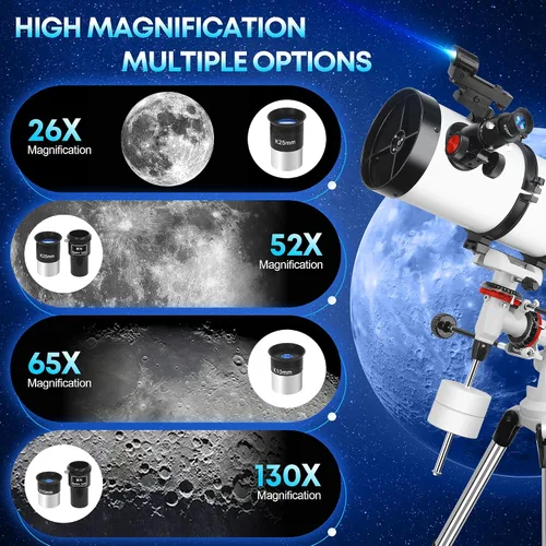 Vista 3 de Dianfan Telescopio de astronomía profesional 150EQ para adultos de alta