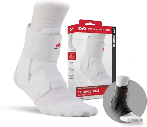 Vista 9 de McDavid Tobillera ultraligera para esguince de tobillo, tobillera figura 8, tobillera con cordones, tobilleras para hombres y mujeres, soporte