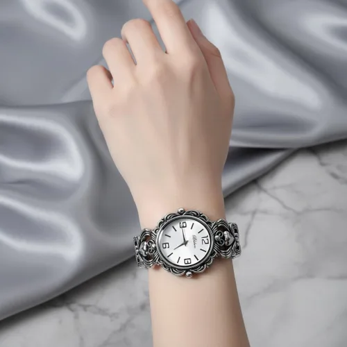 Vista 5 de Blekon Collections - Reloj de pulsera de cuarzo japonés para mujer, estilo egipcio, estilo concho