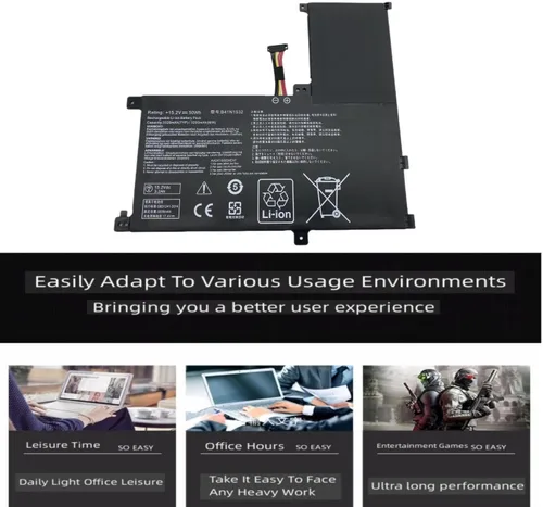 Vista 4 de Batería para portátil B41N1532 compatible con Asus Zenbook Flip UX560 UX560UA UX560UA-1B Q504U Q504UA Q504UAK Q504UA-BBI5T12 Q504UA-BHI5T13