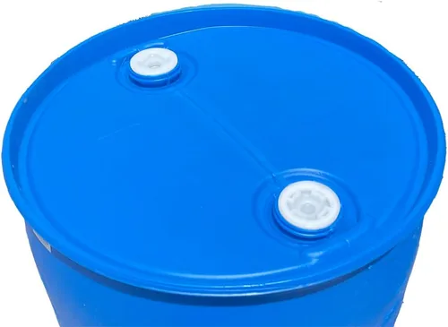 Vista 2 de Barril de agua azul de 55 galones Moldeado sólido Agujeros de tapón de 2 pulgadas, bueno para uso de agua potable a largo plazo Sin BPA