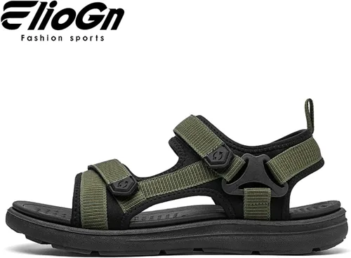 Vista 2 de Eliogn Sandalias deportivas para hombre, con soporte de arco, puntera abierta, para senderismo, senderismo, playa, verano, zapatos de agua