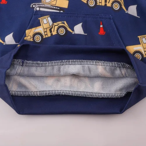 Vista 4 de Sudadera con capucha para bebés y niños, diseño de dinosaurios, con bolsillo, sudadera cálida para niños