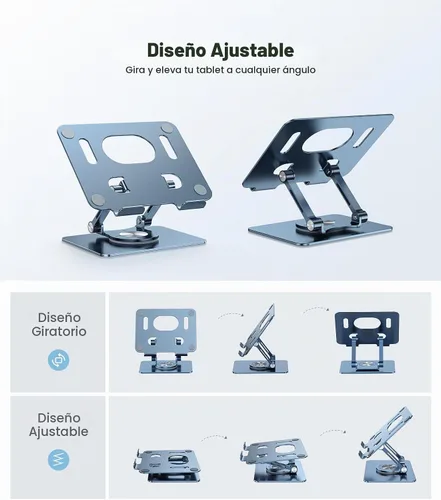 Vista 5 de JOIOT Soporte ajustable para tablet para escritorio, soporte portátil plegable