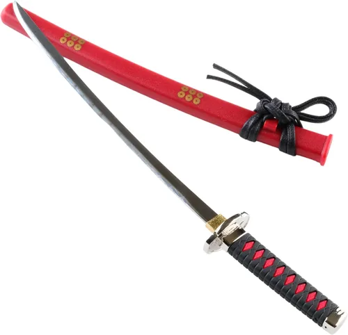 Vista 8 de Samurai - Abrecartas con espada, mini katana con soporte de exhibición de 8.3 pulgadas, fabricado en Japón (negro)