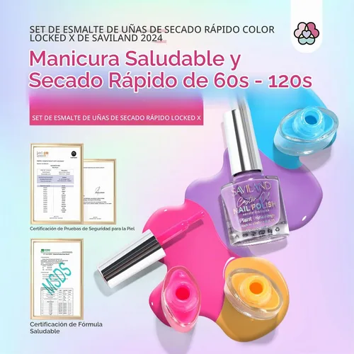 Vista 5 de SAVILAND Juego de esmaltes de uñas de secado rápido: 14 piezas de esmalte de uñas de verano neón de secado rápido, esmalte de uñas rosa intenso rojo