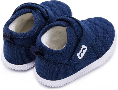 Vista 4 de BMCiTYBM - Botas de nieve para niños y niñas con forro de piel zapatos de invierno ligeros para exteriores niños pequeños