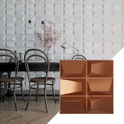 Vista 16 de Ekena Millwork WP20X20STWH 19 5/8 pulgadas de ancho x 19 5/8 pulgadas de alto Stratford EnduraWall Decorativo 3D Panel de pared cubre 2.67 pies