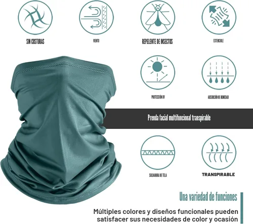 Vista 2 de Geyoga 6 piezas de protección UV para el verano, polaina de cuello refrescante, ropa para la cara, polaina para cuello, bufanda, protector solar