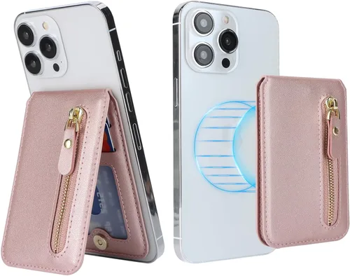 Vista 9 de Cavor Compatible con Apple Magsafe Wallet con soporte ajustable, cartera magnética para iPhone 17/16 Pro Max/15/14 Plus/13/12 Magsafe - Tarjetero