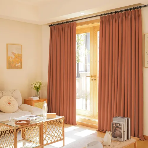 Vista 33 de HUTO Cortinas Plisadas de Pinzas Opacas con Aislamiento Térmico para Oscurecer la Habitación, Panel de Tratamiento de Ventana para Sala de Estar