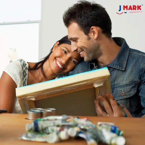 Vista 7 de J MARK Kit de pintura para adultos, juego de pintura y lienzo, juego de pintura acrílica y acuarela, juegos de arte