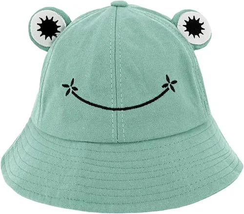 Vista 14 de Haoohu Gorra de algodón para adultos, diseño de rana, sombrero de sol para fiesta de disfraces