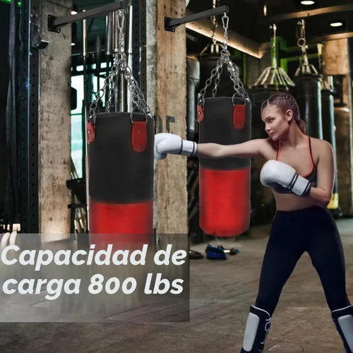 Vista 5 de Soporte de pared para saco de boxeo pesado, soporte de bolsa de boxeo resistente, soporte de montaje para saco de boxeo para entrenamiento de Muay