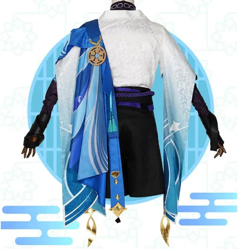 Vista 4 de Tkieio Scaramouche - Disfraz de cosplay de Kunikuzushi, uniforme de juego de rol, conjunto completo para Halloween