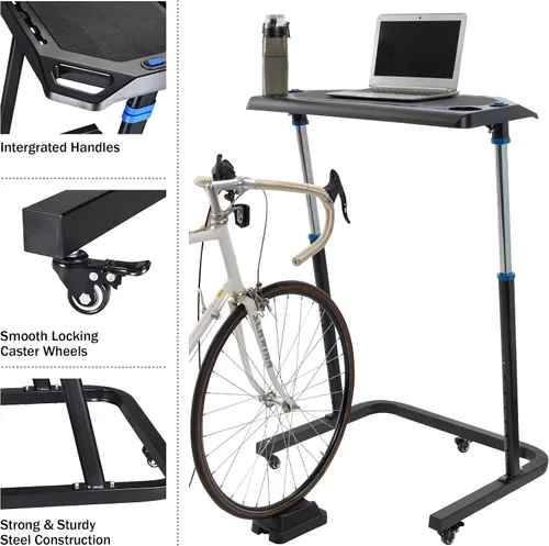Vista 3 de RAD Cycle Products Escritorio de entrenamiento de bicicleta ajustable, estación de trabajo portátil, escritorio de pie