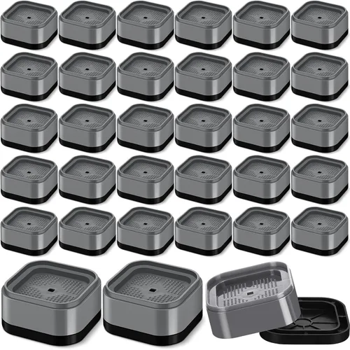 Vista 6 de Ecally Elevadores de cama ajustables para muebles, elevadores de patas de escritorio de 1.38 pulgadas, apilables, resistentes, elevadores de cama