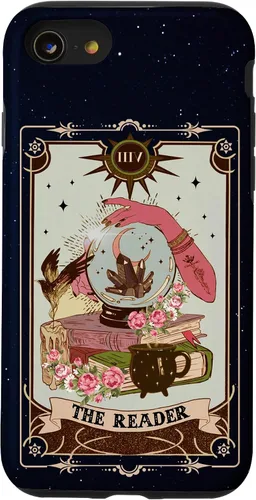 Vista 18 de Tarot Card Lover Tarot Reader Fortune Teller Book Lover Funda para iPhone 17