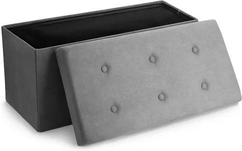 Vista 12 de Sorbus – Banco otomano plegable, De Almacenamiento Con Tapa – perfecto para juguetes y zapatos, Otomano, asiento, reposapiés, color contemporáneo