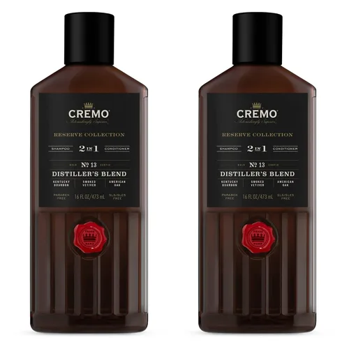 Vista 9 de Cremo Bourbon & Oak Barber Grade Champú y acondicionador 2 en 1, 16 onzas líquidas (paquete de 2) - Una sofisticada mezcla de especias