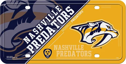 Vista 32 de Rico Industries NHL Hockey Split Metal Auto Tag 6" x 12" - Great for Truck/Car/SUV