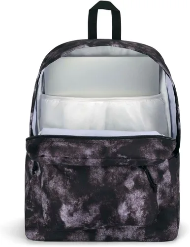 Vista 6 de JanSport Mochila Superbreak Plus, Ácido Rock Negro, Mochila Superbreak Plus