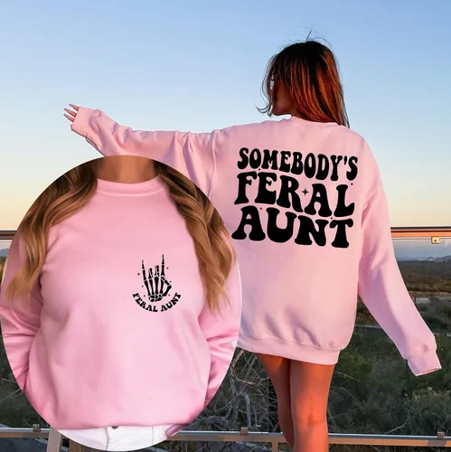 Vista 2 de Sudadera de tía para mujer, camisa de la tía Era, regalo de la mejor tía