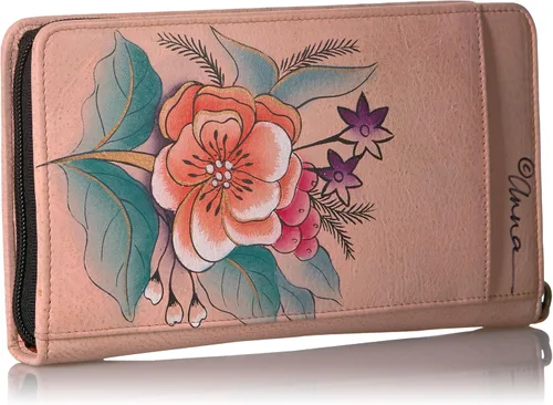 Vista 2 de Anna by Anuschka Women's Hand-Painted Genuine Leather Clutch Wallet