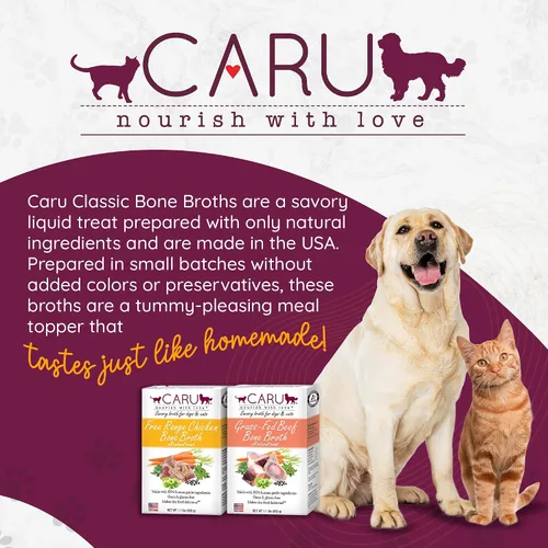Vista 6 de Caru - Caldo de hueso de pollo Classics Free Range - para perros y gatos - Apoya la salud general de las mascotas - Caldo vertido para alimentos