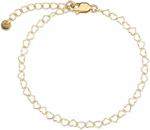 Vista 8 de Cherished Moments Pulsera de corazón, chapado en oro de 14 quilates ORO (0-9 meses) SM