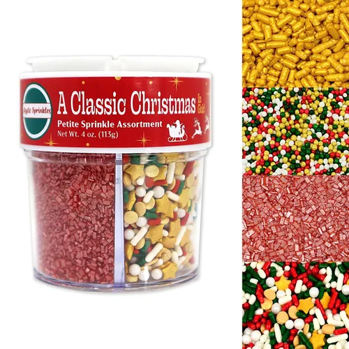 Vista 48 de Mystic Sprinkles Surtidos de 4 celdas (una Navidad clásica en oro, Midi)
