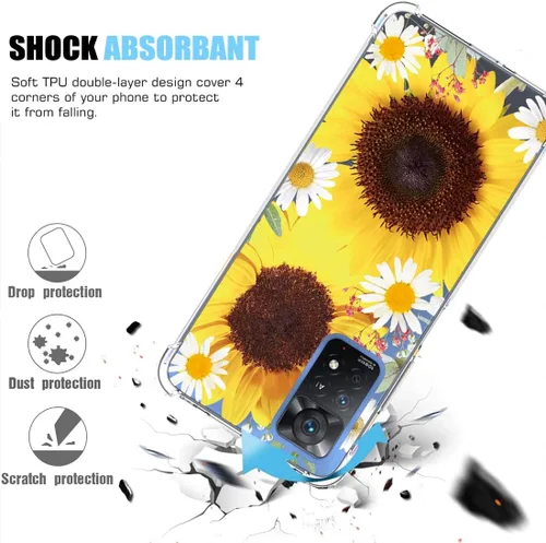 Vista 7 de Funda de teléfono para Redmi Note 11 Pro/Redmi Note 11E Pro para niñas y mujeres, funda protectora transparente de TPU suave y transparente