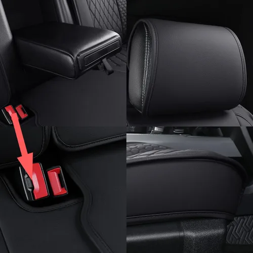 Vista 7 de Tomatoman F-150 Fundas de asiento delantero compatibles con Ford F150 2009-2024 2025 2026 2017-2026 F250 F350 F450 Supercrew Super Duty Limited