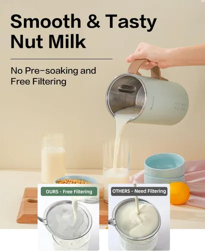 Vista 6 de MOKKOM Máquina automática de leche de nueces, máquina de leche de soja de 20 onzas, almendra casera, avena, coco, soja, leche a base de plantas