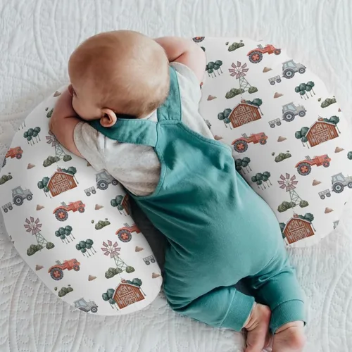 Vista 2 de Boho Farm Life - Fundas de almohada de lactancia para niños y niñas, tractor, granero, prado, funda de almohada de lactancia para almohadas