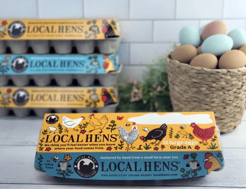Vista 5 de Local Hens® Caja híbrida de grado A grande para 12 huevos, 50