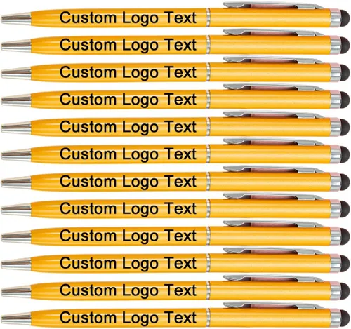 Vista 8 de Bolígrafos personalizados con nombre, icono, logotipo, texto, bolígrafo personalizado con lápiz capacitivo para iglesia de negocios, 100