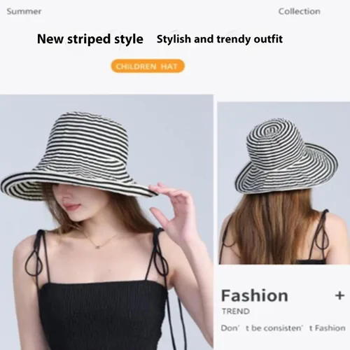Vista 8 de Sombrero de visera para el sol para mujer, de ala ancha, UPF 50+, protección UV, enrollable, sombrero de pesca Beige