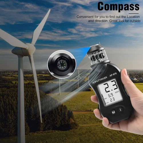 Vista 6 de Sensor de la taza del metro 360° de la velocidad del viento del PDA del anemómetro AP-876 de Digitaces