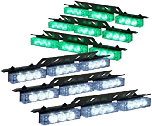 Vista 9 de 54 luces LED estroboscópicas intermitentes de uso de advertencia de emergencia para vehículo de emergencia para rejilla de tablero de parabrisas Azul