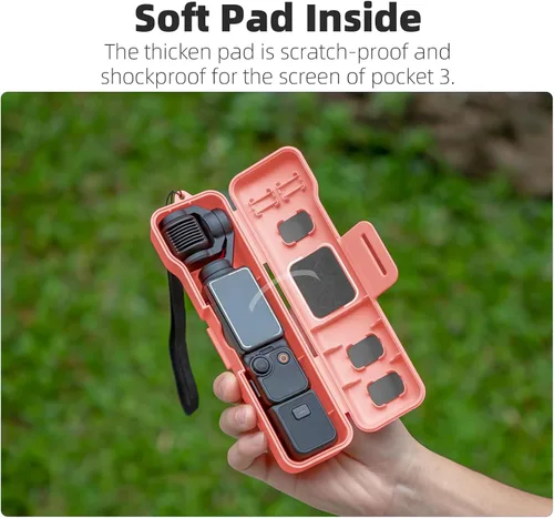 Vista 8 de Funda protectora con cordón compatible con Osmo Pocket 3 Funda de protección completa de plástico Funda de transporte de viaje para bolsillo 3